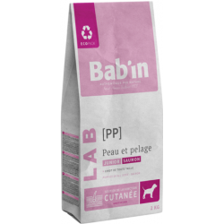 saco de 12kg de pienso para cachorros con problemas de piel y pelaje de la marca Bab´in Lab